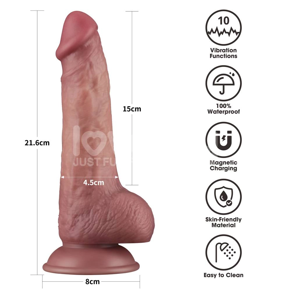 Вибратор с двойным слоем Dual Density 8,5" LV110203 Эротик 43 (Erotic)